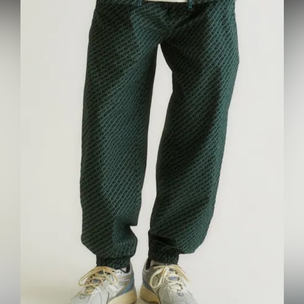 Kith Teal & Black Allover Logo Joggers